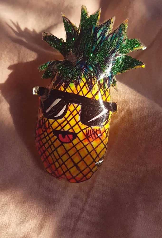 A fun pineapple for your paper squishy fruit collection