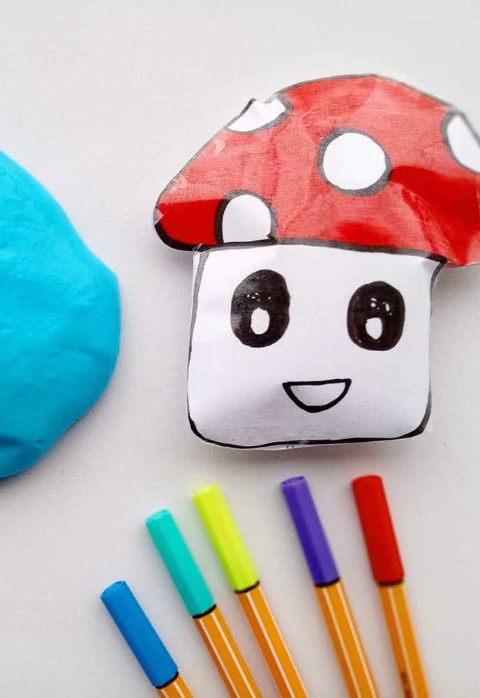 Mushroom squishy paper.  The pens are also a good option for coloring